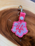 Hibiscus Flower Keychain