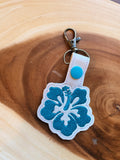 Hibiscus Flower Keychain