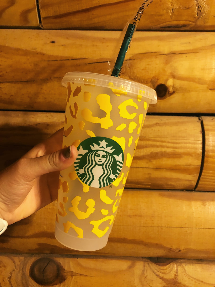 Personalized Sunflower + Butterflies Starbucks Reusable Cup