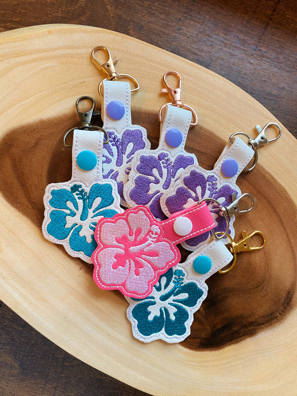 Hibiscus Flower Keychain