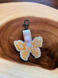 Hibiscus Butterfly Keychain