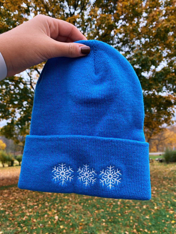 Snowflake Embroidered Beanie