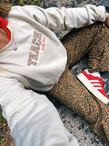 Cheetah Teach Crewneck