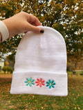 Flower Power Embroidered Beanie