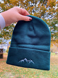 Mountains Embroidered Beanie