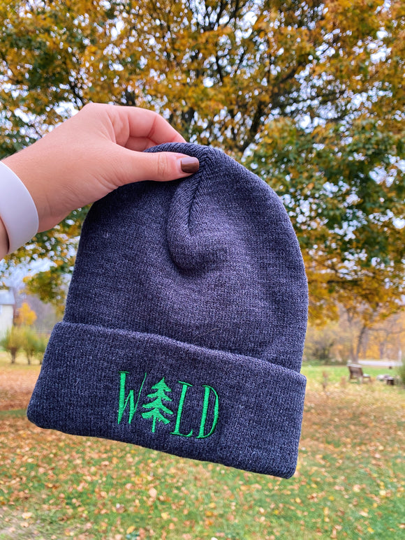 Wild Tree Embroidered Beanie