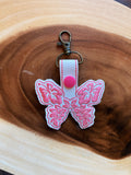 Hibiscus Butterfly Keychain