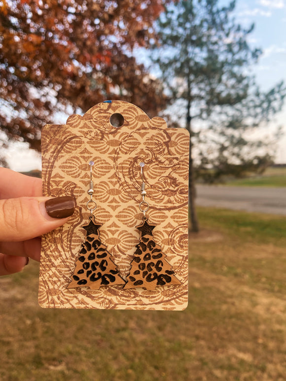 Cheetah Tree Earrings