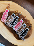 Fringe Cowgirl Boot Keychain