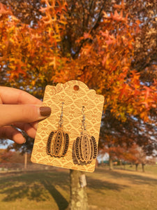 Rattan Pumpkin Earrings