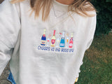 Cheers Embroidered Sweatshirt