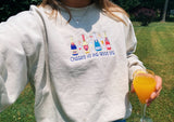 Cheers Embroidered Sweatshirt