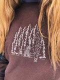 Cabin Embroidered Crewneck