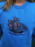 Monarch Sailboat Embroidered Crewneck